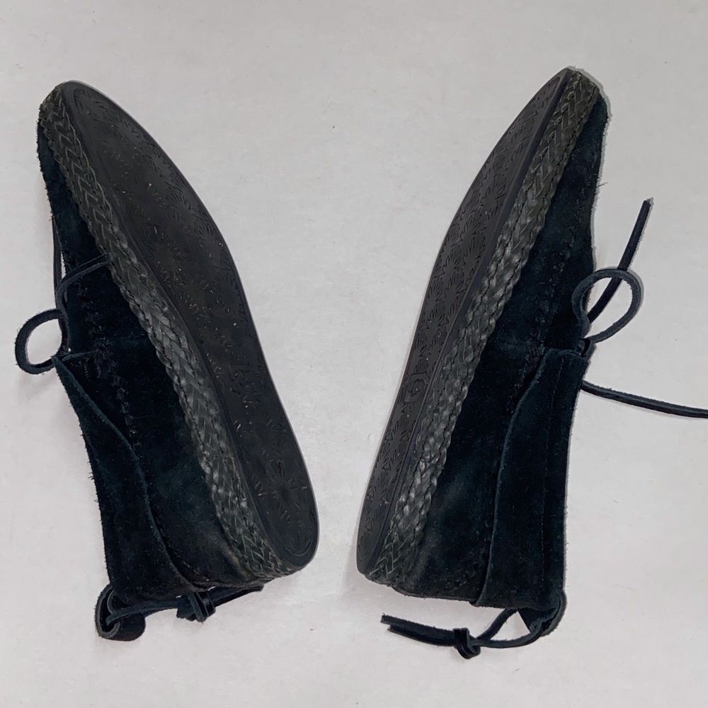 UGG S/N 1094814 Woodlyn Black Suede Loafers with Shearling Lining Size 7USA - Picture 6 of 14